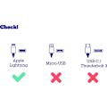 Miniatyrbilde 3 av 3: USB-Ligtning/Iphone kabel 1m 2.4A ip7/i8/xr/11/12
