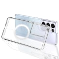 Miniatyrbild 9 av 11: Magnetiskt trådlöst laddningsskal i PC-material för Galaxy S21 ultra Transparent
