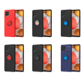 Miniatyrbilde 10 av 11: Stötabsorverande Skal med Ringhållare - Samsung Galaxy A12 Svart/Roséguld