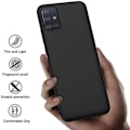 Pikkukuva 8 / 11: Skyddande Matt Silikonskal - Samsung Galaxy A71 Svart