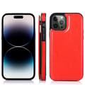 Praktiskt Skal med Kortfack - iPhone 14 Pro Röd
