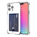 Stötdämpande Skal med Kortfack - iPhone 14 Pro Genomskinlig