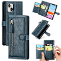 Miniatyrbilde 4 av 11: iPhone 15 - Elegant Leman-läderfodral med Kort- & Sedelfack Svart