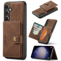 Miniatyrbillede 3 af 11: Stilrent Plånboksfodral med Magnetisk Hållare för Galaxy S23FE Grön