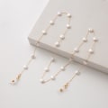 Miniatyrbilde 2 av 10: Elegant Pärlor Glasögon Snöre Senilsnöre Heart Pearl