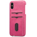 Skal med Kortfack - iPhone X/XS Rosaröd