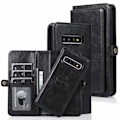 Miniatyrbillede 1 af 11: Smooth Double Wallet Case - Samsung Galaxy S10 Plus Svart