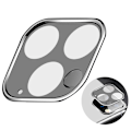 Pikkukuva 8 / 11: Bakre kameralinsskydd Ram HD 0.2mm ProGuard iPhone 11 Silver