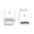 Miniatyrbilde 1 av 10: Adapter Micro-USB till Lightning 2in1 Laddning + Dataöverföring Vit