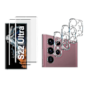 Pikkukuva 1 / 11: 3-PACK CASE-Friendly Näytönsuojat + Kameranlinssi suojat Galaxy S22 Ult Transparent