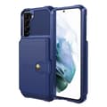 Samsung Galaxy S21 Plus - Stilrent Skal med Korthållare Blå