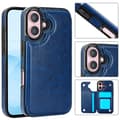 iPhone 16 - NKOBEE Wallet Case - Elegant, Praktisk och Säker Mörkblå