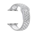 Apple Watch 42mm - NORTH EDGEs Praktiska Silikonarmband ORGINAL Grå/Vit M
