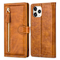 Pikkukuva 10 / 11: iPhone 13 Pro Max - Lyxigt Wallet Case med Zipper & Handledsrem Marinblå