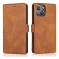 iPhone 15 Plus - Elegant Flip Wallet Skinnfodral brown