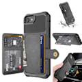 Miniatyrbillede 9 af 11: Smidigt Skyddsskal med Kortfack - iPhone 7 Brun