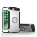 Miniatyrbild 8 av 11: iPhone 7 - HYBRID Smart Carbonskal (Ringhållare) av FLOVEME Grå