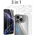 Miniatyrbilde 2 av 11: iPhone 16 PRO 3-in-1 Fram- & Baksida + Kameralinsskydd Transparent
