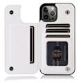 Miniatyrbild 1 av 11: Elegant Skyddande läderfodral för iPhone 15 Pro Max Vit