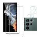Pikkukuva 2 / 11: 2-PACK Galaxy S23 Ultra Skärmskydd + Kameralinsskydd 3D 0,3mm Transparent