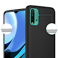 Miniatyrbillede 2 af 8: Redmi 9T - Elegant Skyddsskal i Matt Silikon Svart