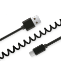 Miniatyrbilde 9 av 9: Smidig Hållbar USB till Type-C Fjäder Laddningskabel Vit