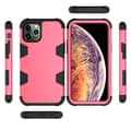 Skyddande Smidigt Skal (LEMAN) - iPhone 11 Pro Max Rosa/Svart