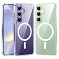 Miniatyrbilde 2 av 11: Smsung Galaxy S25 - Magnetiskt Praktiskt med stötskydd Transparent