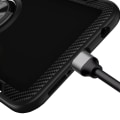 Miniatyrbilde 11 av 11: Samsung Galaxy A10 - Skyddsskal med Ringhållare (Leman) Svart/Silver
