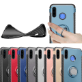 Miniatyrbillede 3 af 11: Huawei P30 Lite - Elegant Skyddsskal med Ringhållare Petrol