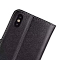 Miniatyrbild 2 av 11: Stilrent Plånboksfodral i Läder - iPhone XS MAX (Floveme) Svart