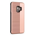 Pikkukuva 1 / 11: Skyddande Skal med kortförvaring till Samsung Galaxy S9 (EXXO) Roséguld