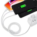 Miniatyrbilde 1 av 4: Effektfull 3 in 1 Micro USB Type-C Lightning Laddningskabel Vit