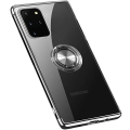 Miniatyrbilde 5 av 11: Praktiskt Silikonskal med Ringhållare - Samsung Galaxy S20 Plus Blå