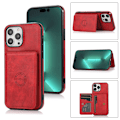 Miniatyrbilde 4 av 11: iPhone 16 Pro - Praktiskt Skyddsskal med Magnetisk Korthållare Roséguld