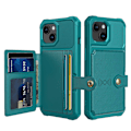 Miniatyrbild 1 av 11: Elegant plånboksfodral i lyxigt PU-läder för iPhone 15 Plus Grön