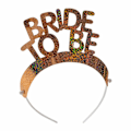 Miniatyrbild 1 av 2: Diadem 1x "Bride to be" + 5x "Team Bride" glittrig Guldfärg Flerfärgad