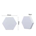 Musiksynkroniserade hexagonlampor, modulär LED-lampa, USB-strömförsörjning hexagonvägglampor, sovrum LED-ljusväggpaneler present (6-pack)