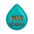 Tyst, icke-tickande batteridriven duschtimer, vattentät digital timer, liten söt timer med söt krok (grön)
