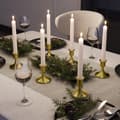Miniatyrbillede 2 af 5: 6 STK Messing Guld Koniske Lysestager