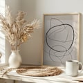 Miniatyrbild 3 av 3: Soft Abstract Lines Art Poster 30x40 cm