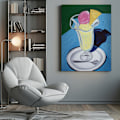 Miniatyrbild 2 av 3: Raspberry and Vanilla Ice Cream Canvastavla 50x70 cm