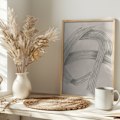 Miniatyrbild 3 av 3: Abstract Grey Intersections 02 Poster 30x40 cm
