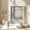 Miniatyrbild 2 av 3: Soft Abstract Lines Art Poster 30x40 cm