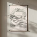 Miniatyrbild 1 av 3: Abstract Grey Intersections 02 Poster 30x40 cm