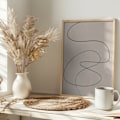 Miniatyrbild 1 av 3: Minimal line art abstract drawing 02 Poster 30x40 cm
