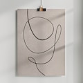 Miniatyrbild 3 av 4: Minimal line art abstract drawing 01 Poster 50x70 cm