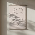 Miniatyrbild 3 av 3: Minimal line art abstract drawing 03 Poster 30x40 cm