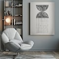 Miniatyrbild 2 av 3: Retro Geometric Line Art Canvastavla 50x70 cm
