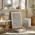 Miniatyrbild 2 av 4: Minimal line art abstract drawing 01 Poster 50x70 cm